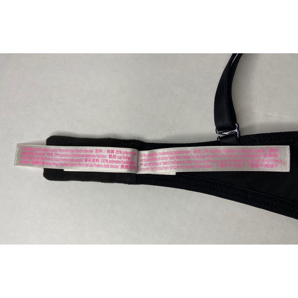 Victoria's Secret PINK Wear Everywhere Super Push Up Bra Black 34A Underwire - Picture 9 of 16
